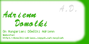 adrienn domolki business card