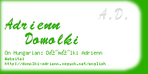 adrienn domolki business card